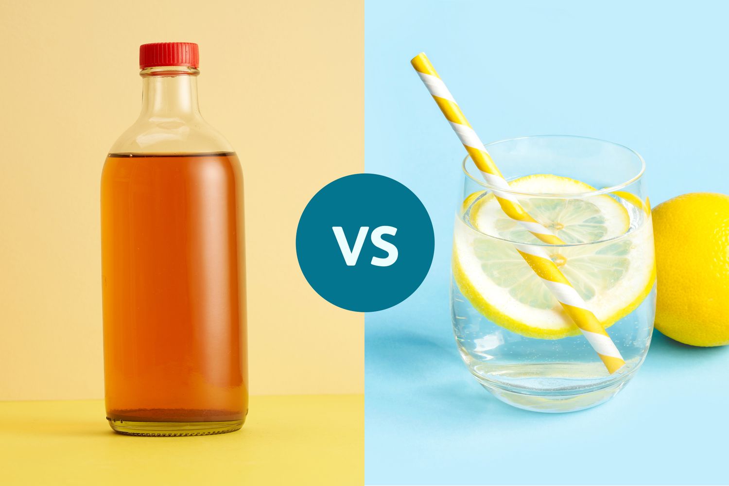 Apple cider vinegar vs. Lemon water comparison highlighting their roles in digestion and weight loss.