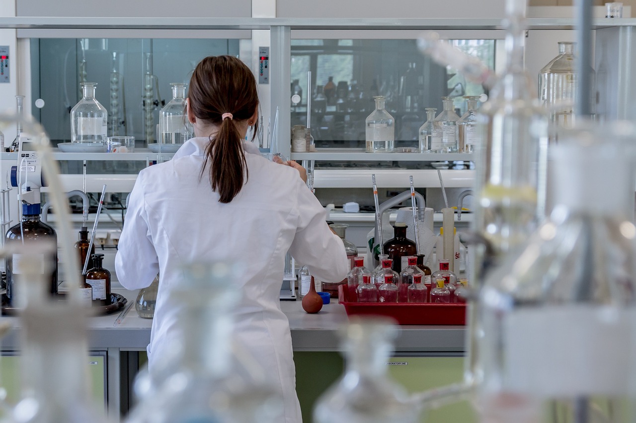 A scientist working in a lab representing immune system health