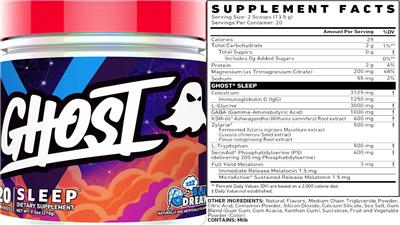 GHOST Sleep Blue Dream source label used in the packaging illustration