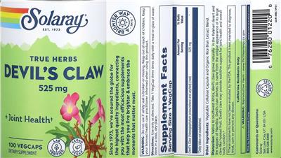 Solaray Devil's Claw 525 mg product packaging