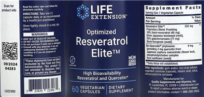 Life Extension Optimized Resveratrol product packaging