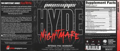 PS ProSupps Hyde Nightmare Blood Berry source label used in the packaging illustration