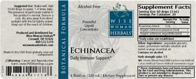 Wise Woman Herbals Echinacea Alcohol-Free product packaging