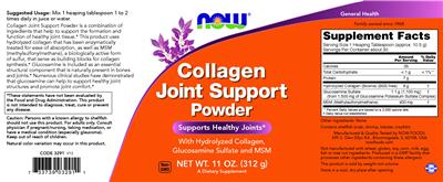 NOW Joint Support Powder source label used in the packaging illustration