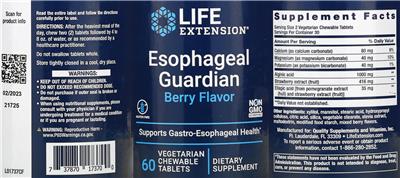 Life Extension Esophageal Guardian Berry Flavor product packaging
