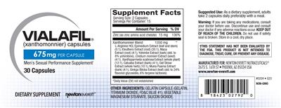 NewtonEverett Vialafil 675 mg source label used in the packaging illustration