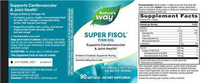 Nature's Way Super Fisol Fish Oil product packaging