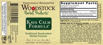 Woodstock Herbal Products Kava Calm Formula product packaging
