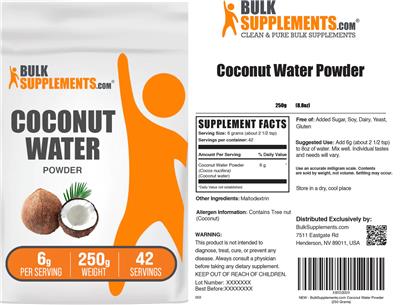 BulkSupplements.com Coconut Water Powder product packaging