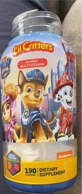 L'il Critters Gummy Multivitamin Paw Patrol The Movie source label used in the packaging illustration