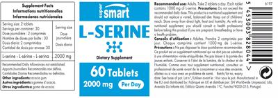 SuperSmart L-Serine 2000 mg product packaging