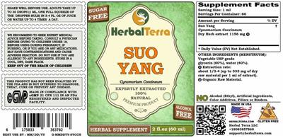 Herbal Terra Suo Yang Alcohol Free product packaging