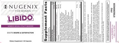 Nugenix for Women Libido source label used in the packaging illustration