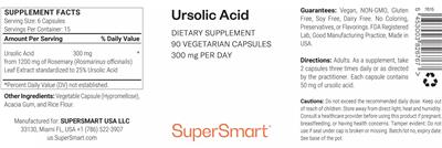 SuperSmart Ursolic Acid 300 mg product packaging