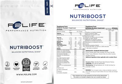 P2Life Nutriboost Strawberry product packaging