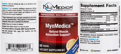 NuMedica MyoMedica source label used in the packaging illustration