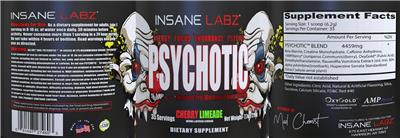 Insane Labz Psychotic Cherry Limeade source label used in the packaging illustration