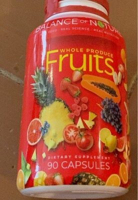 Balance of Nature Whole Produce Fruits source label used in the packaging illustration