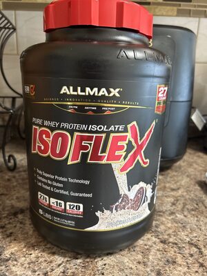 ALLMAX ISOFLEX Cookies & Cream source label used in the packaging illustration