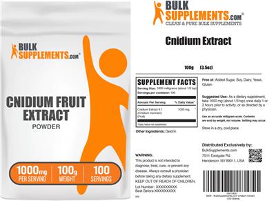 BulkSupplements.com Cnidium Fruit Extract Powder 1000 mg product packaging