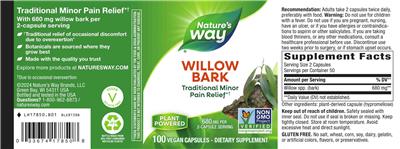 Nature's Way Willow Bark 680 mg product packaging