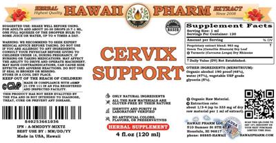 Hawaii Pharm Cervix Support product packaging