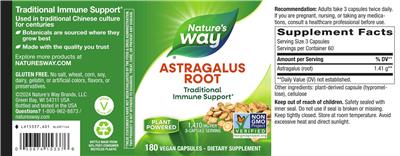 Nature's Way Astragalus Root 1410 mg product packaging