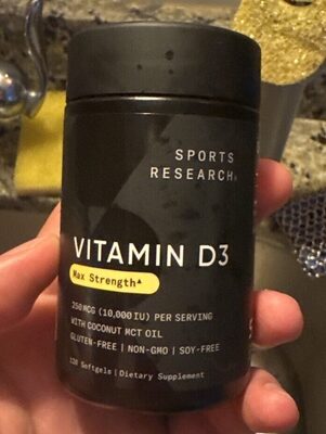 Sports Research Vitamin D3 250 mcg (10000 IU) product packaging