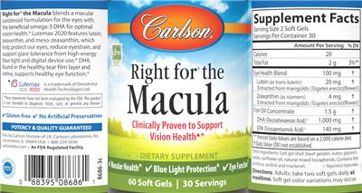 Carlson Right for the Macula source label used in the packaging illustration