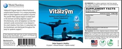 World Nutrition Vitalzym product packaging