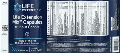Life Extension Life Extension Mix Capsules without Copper product packaging