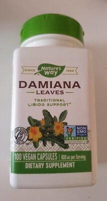 Nature's Way Damiana Leaves 600 mg product packaging