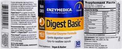 Enzymedica Digest Basic source label used in the packaging illustration