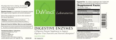 DaVinci Laboratories Digestive Enzymes product packaging