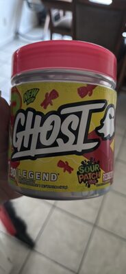 GHOST Legend Sour Patch Kids Redberry source label used in the packaging illustration