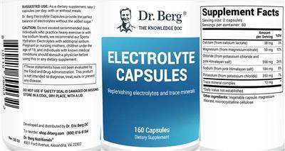 Dr. Berg Electrolyte Capsules source label used in the packaging illustration