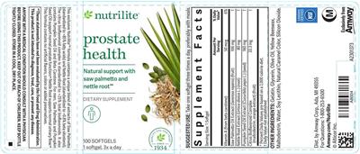 Nutrilite Prostate Health source label used in the packaging illustration