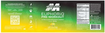 MuscleTech EUPHORiq Pre-Workout Yuzu Lemonade source label used in the packaging illustration