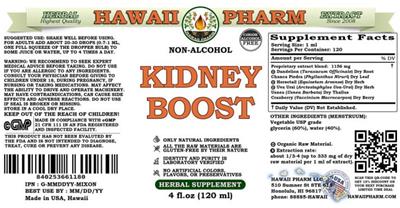 Hawaii Pharm Kidney Boost Non-Alcohol product packaging