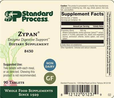 SP Standard Process Zypan product packaging