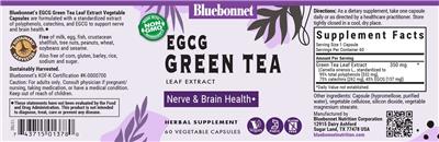 Bluebonnet EGCG Green Tea Leaf Extract source label used in the packaging illustration