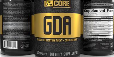 5% Core GDA source label used in the packaging illustration