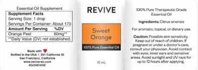 Revive Sweet Orange product packaging