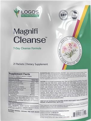 Logos Nutritionals Magnifi Cleanse source label used in the packaging illustration