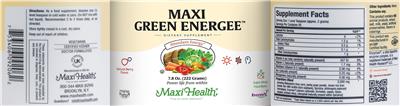 Maxi Health Maxi Green Energee Natural Berry Flavor product packaging