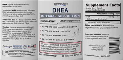 SuperiorLabs DHEA product packaging