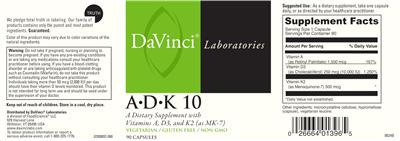 DaVinci Laboratories A-D-K 10 product packaging