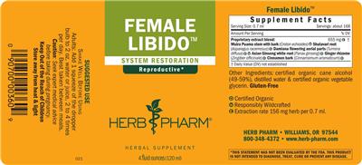 Herb Pharm Female Libido product packaging