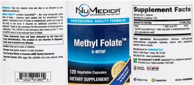 NuMedica Methyl Folate product packaging