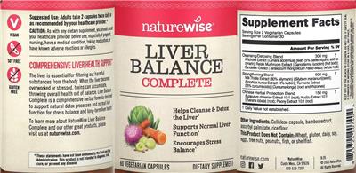 NatureWise Liver Balance Complete source label used in the packaging illustration